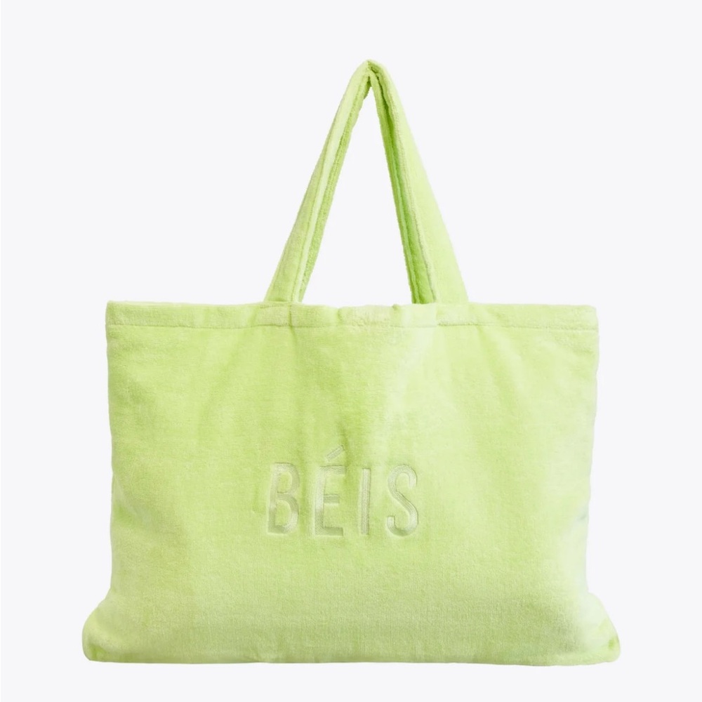 Beis Terry Towel Tote in Citron